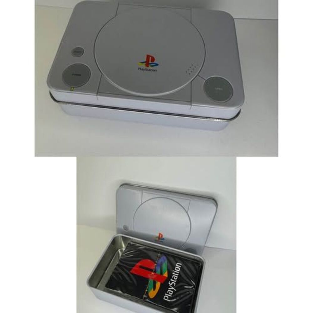 Sony PlayStation PS1 Metal Storage Tin with Sealed PlayStation Playing Cards Col